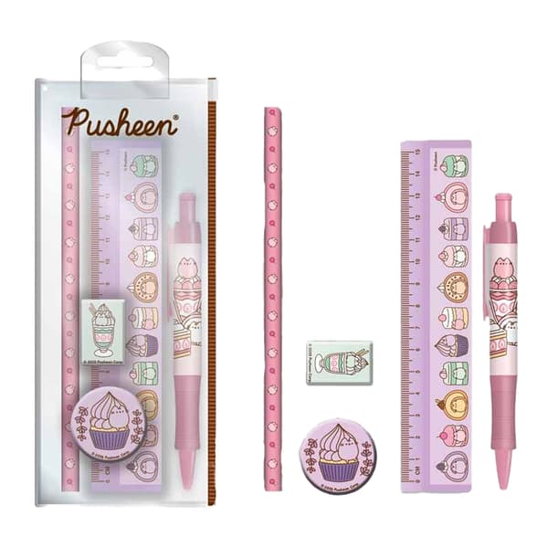 Pusheen Sött Skrivset One Size Rosa Pink One Size