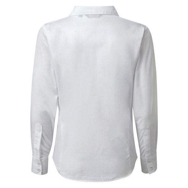 Premier Dam/Dam Poplin Långärmad Blus 26 UK Vit White 26 UK