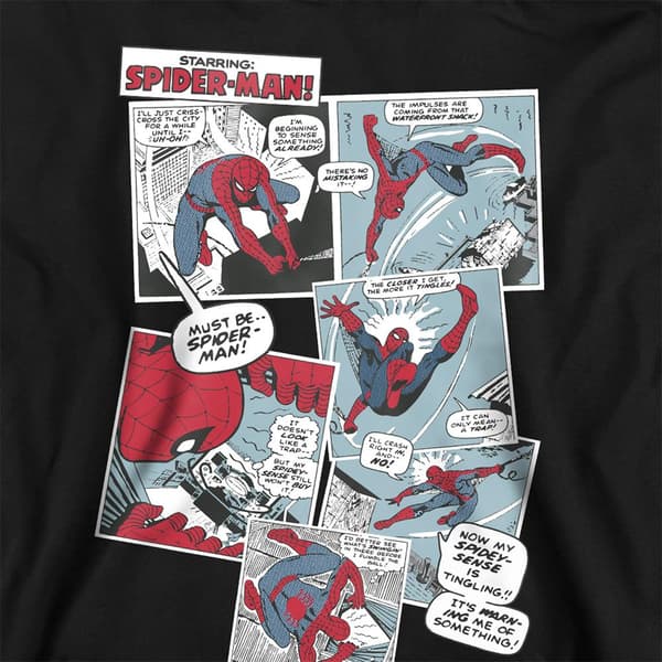 Spider-Man Barn/Barn Panel Collage Hoodie 7-8 år Atletisk Athletic Heather 7-8 Years