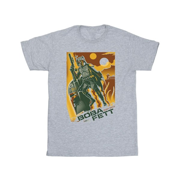 Star Wars Boys Boba Fett Collage T-shirt 3-4 år Sports Grey Sports Grey 3-4 Years