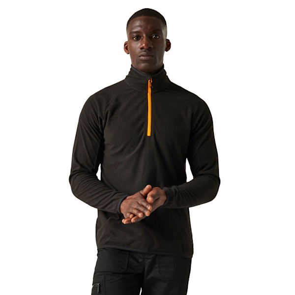 Regatta Professional Herr Half Zip Fleece Tröja M Svart/Orange Po Black/Orange Pop M