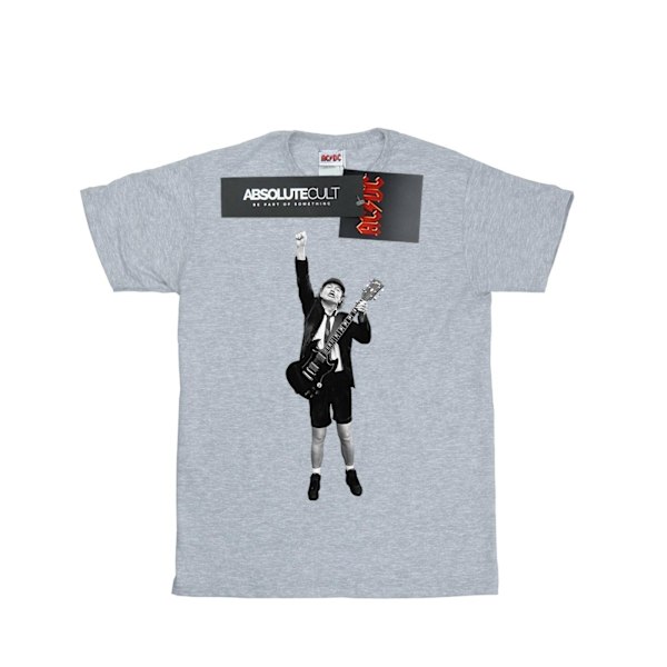 AC/DC Girls Angus Young Cut Out Bomull T-shirt 5-6 År Sport Sports Grey 5-6 Years