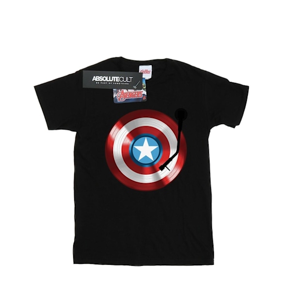 Marvel Herr Captain America Turntable T-shirt M Svart Black M