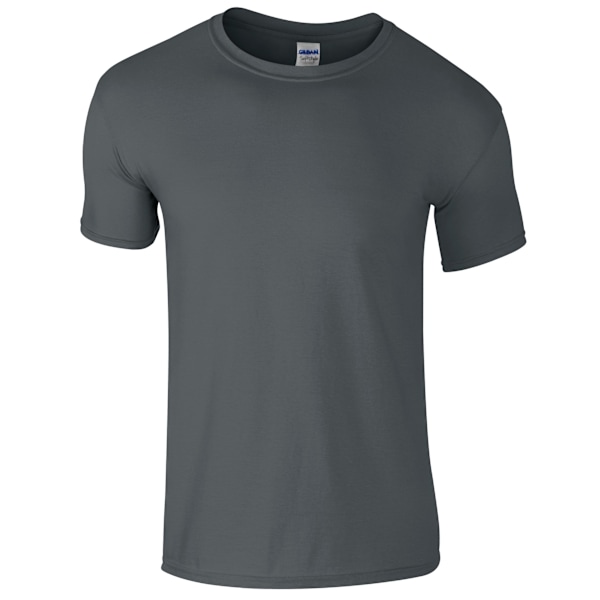 Gildan herr kortärmad mjuk t-shirt L kol Charcoal L