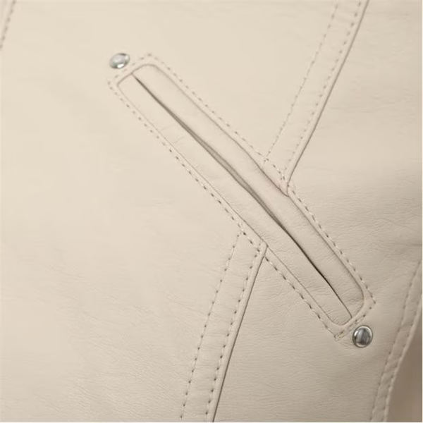 Vero Moda Dam/Dam Favodona Jacka i Konstläder 14 UK Havregryn Oatmeal 14 UK