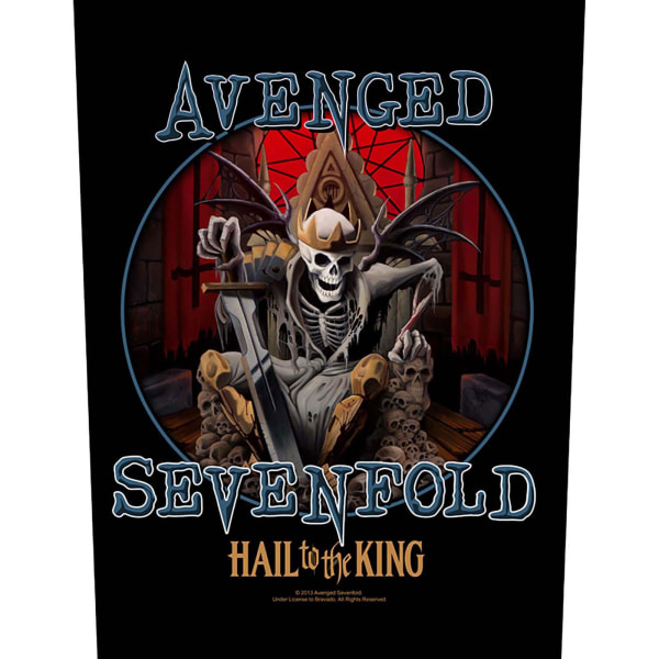 Avenged Sevenfold Hail To The King Patch One Size Svart/Blå/Re Black/Blue/Red One Size