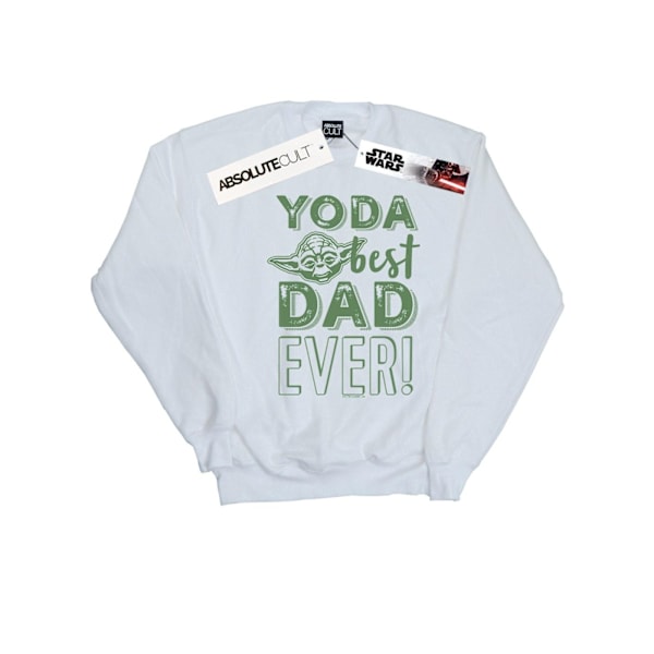 Star Wars Girls Yoda Bästa Pappa Sweatshirt 9-11 År Vit White 9-11 Years