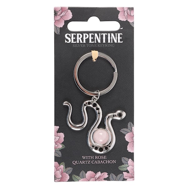 Something Different Serpentin Orm Rosenkvarts Nyckelring One Si Silver/Pink One Size