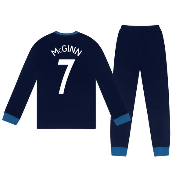 Scottish FA Pojkar McGinn 7 Sublimering Lång Pyjamas Set 13-14 År Navy Blue 13-14 Years