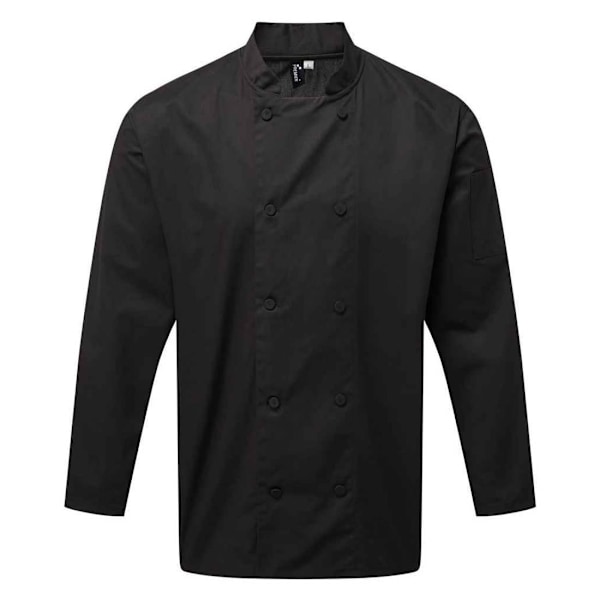 Premier Coolchecker Långärmad Kockjacka för Män 3XL Svart Black 3XL