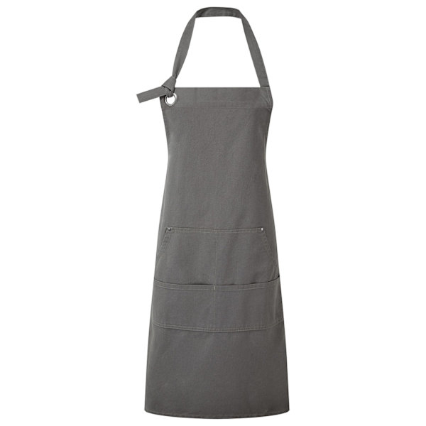 Premier Unisex Vuxen Bomulls Canvas Fickförkläde En Storlek Mörk G Dark Grey One Size