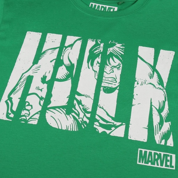 Hulk Herr Text T-Shirt XXL Irish Green/Vit Irish Green/White XXL
