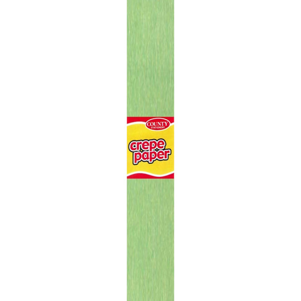 County Crepe Papers (12 Pack) 1,5m x 50cm Ljusgrön Light Green 1.5m x 50cm