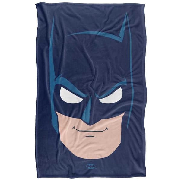 Batman Stor Ansiktsfilt 152cm x 127cm Marinblå Navy 152cm x 127cm