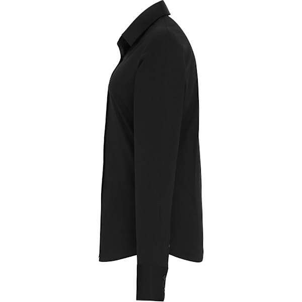 Premier Dam/Kvinnor Stretch Fit Poplin Långärmad Blus XS Black XS