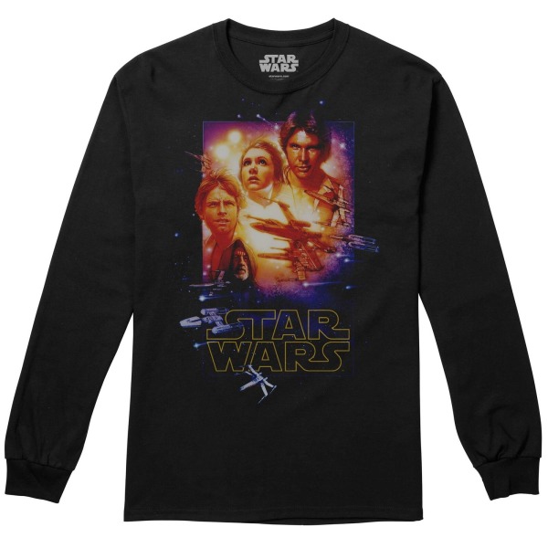 Star Wars Mens Rebel Squad Långärmad T-shirt XL Svart Black XL
