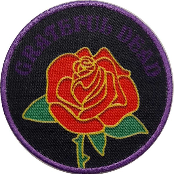 Grateful Dead Rose Patch One Size Svart/Lila/Röd Black/Purple/Red One Size