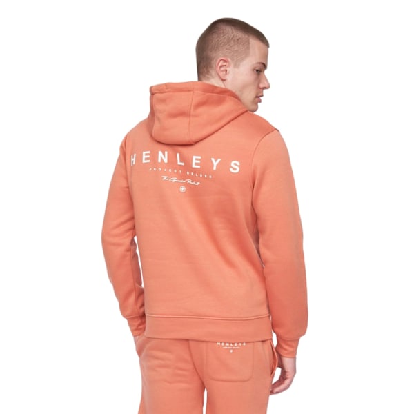 Henleys Metafone Hoodie för män L Tegelröd Brick Red L
