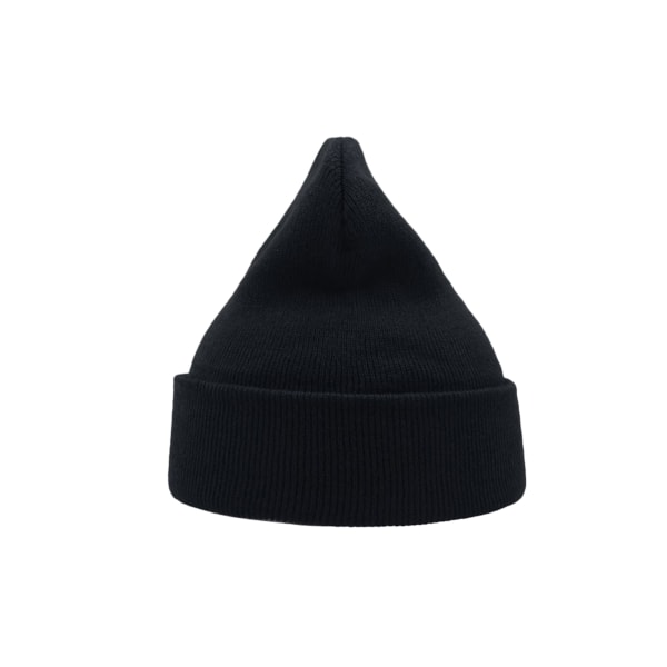Atlantis Wind Double Skin Beanie Med Turn Up One Size Marinblå Navy One Size
