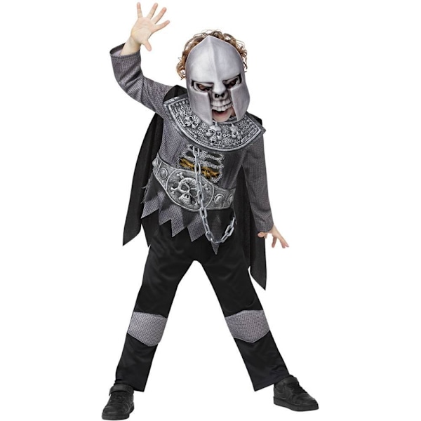 Smiffys Barn/Barn Deluxe Skelett Riddare Kostym Set 7-9 År Black/Grey/Silver 7-9 Years
