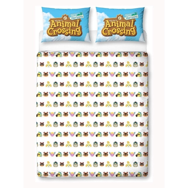 Animal Crossing Logo Cover Set Dubbel Flerfärgad Multicoloured Double