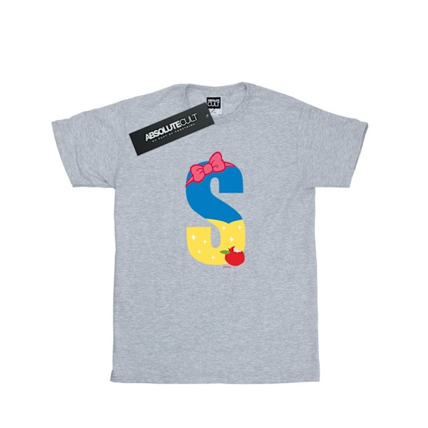 Disney Girls Alphabet S Is For Snow White Bomull T-shirt 12-13 Sports Grey 12-13 Years