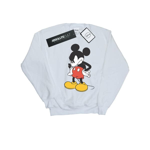 Disney Dam/Kvinnor Mickey Mouse Arg Blick Ned Sweatshirt M White M