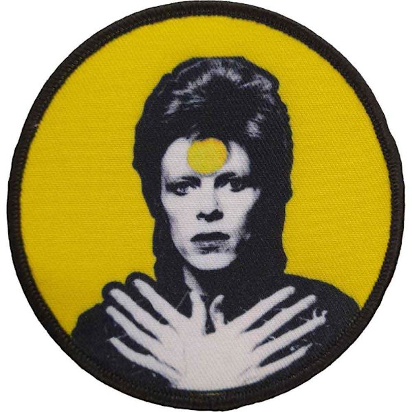 David Bowie Hands Crossed tryckt patch One Size Gul/Svart Yellow/Black One Size