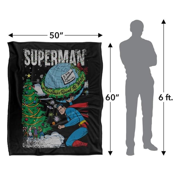 Stålmannen Jul Runt Världen Filt 152cm x 127cm Multi Multicoloured 152cm x 127cm