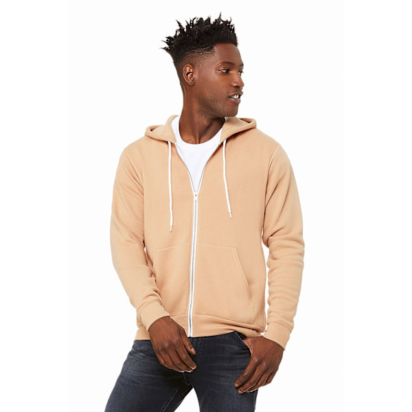 Bella + Canvas Unisex Vuxen Fleece Full Zip Hoodie XS Peach Peach XS