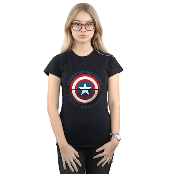 Marvel Womens/Ladies Avengers Endgame Do This All Day Bomull T-shirt Black XXL