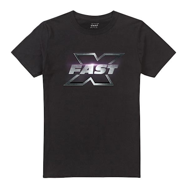 Fast & Furious Herr T-shirt med metall-logotyp M Svart Black M