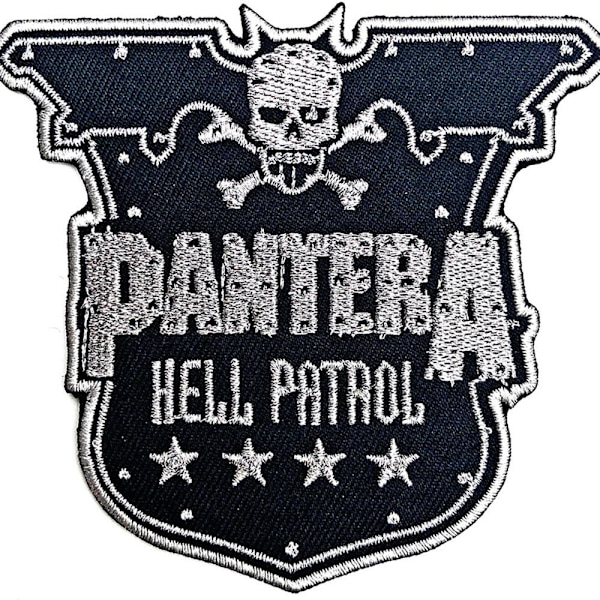 Pantera Hell Patrol Strykjärnsmärke En Storlek Svart/Vit Black/White One Size