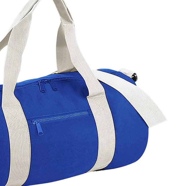 Bagbase Plain Varsity Barrel / Duffelväska (20 liter) One Size Bright Royal/off White One Size