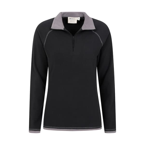 Mountain Warehouse Dam/Kvinnor Montana Half Zip Fleecetröja 20 Black 20 UK