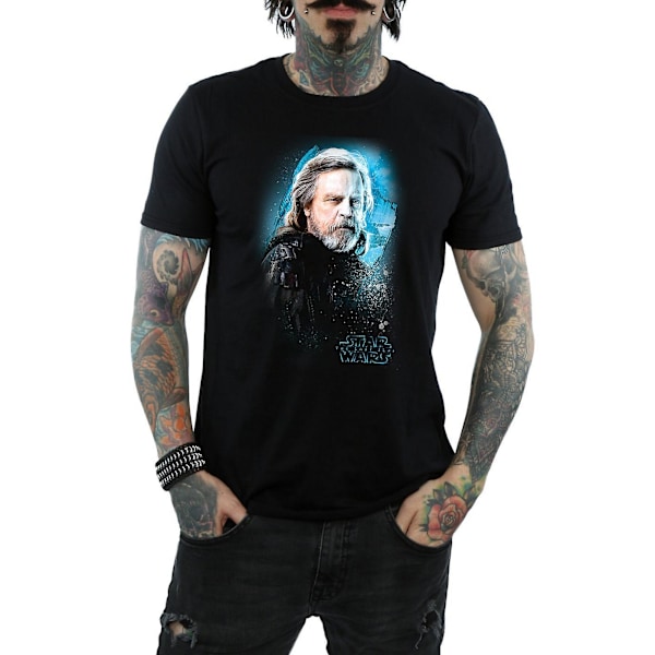 Star Wars: The Last Jedi - Luke Skywalker T-shirt i borstad bomull för män Black 3XL