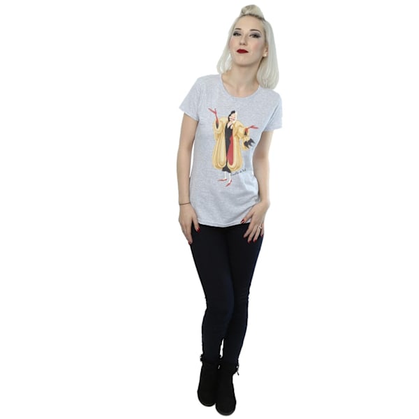 Disney Womens/Ladies Classic Cruella De Vil Bomull T-shirt XS H Heather Grey XS
