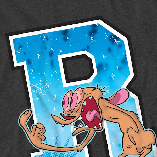 Ren & Stimpy Unisex Vuxen R Is For Ren T-Shirt XL Gråmelerad Charcoal XL