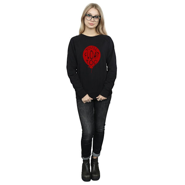 It Dam/Damer Pennywise You´ll Float Too Sweatshirt XXL Svart Black XXL