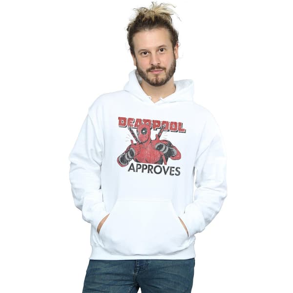 Marvel Deadpool Approves Hoodie 3XL Vit White 3XL