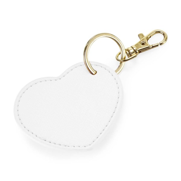 Bagbase Boutique Heart Key Clip One Size Soft White Soft White One Size