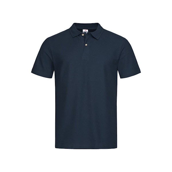 Stedman Herr Bomulls Polo 2XL Blå Midnatt Blue Midnight 2XL