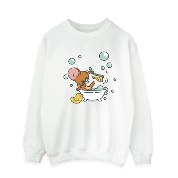 Tom And Jerry Herr Badtid Sweatshirt L Vit White L