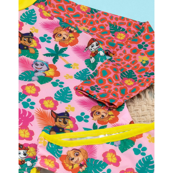 Paw Patrol Flickor Tvådelad Baddräkt 18-24 Månader Rosa/Grön Pink/Green 18-24 Months
