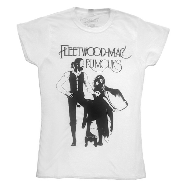 Fleetwood Mac Damtröja för kvinnor/damer Rumours L Vit White L