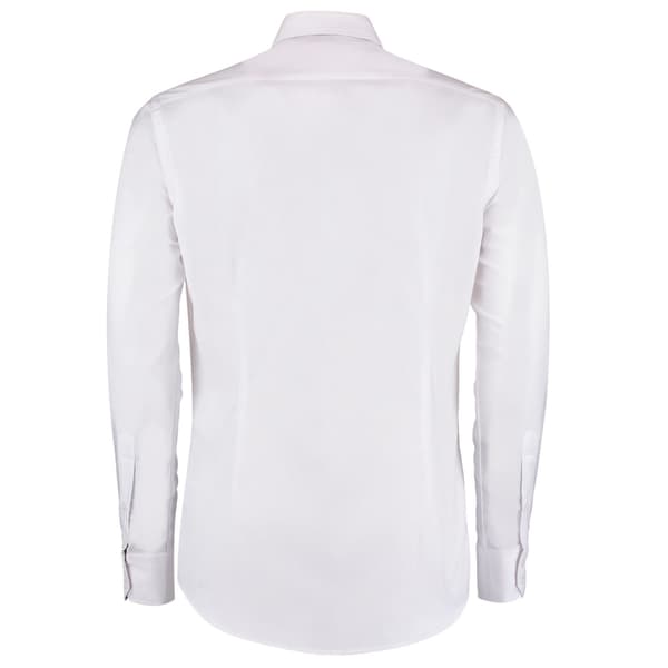 Kustom Kit Herr Oxford Slim Work Formal Shirt 15.5in Vit White 15.5in