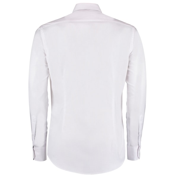 Kustom Kit Herr Oxford Slim Work Formal Skjorta 14.5in Vit White 14.5in