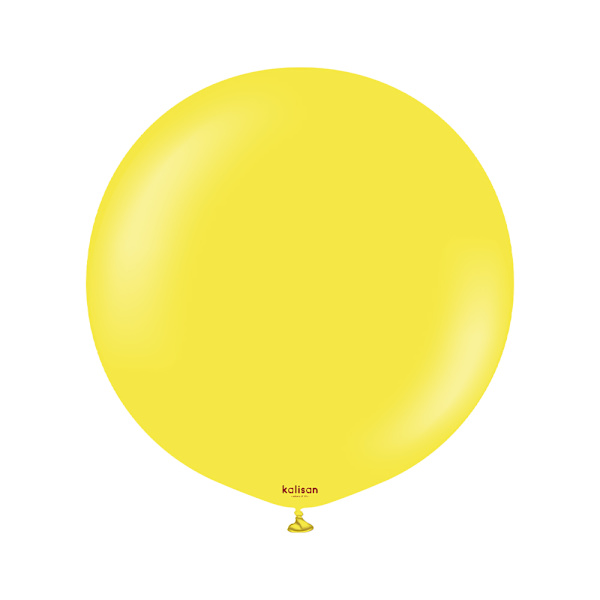 Kalisan Standard Latex Plain Ballonger (2-pack) En Storlek Gul Yellow One Size