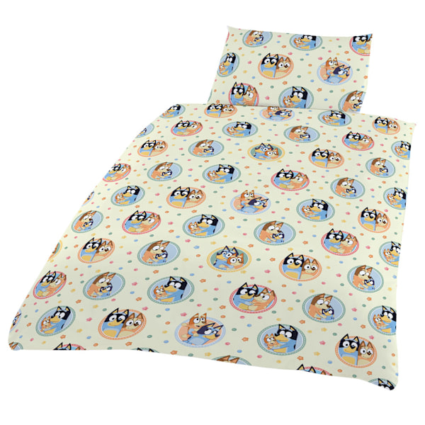 Bluey Ram Duvetöverdrag Set Junior Kräm/Flerfärgad Cream/Multicoloured Junior