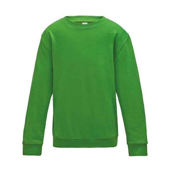 AWDis Just Hoods Barn/Barn Plain Crew Neck Sweatshirt 12-1 Lime Green 12-13 Years